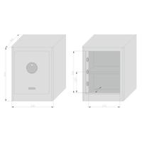 Basi 2020-0001-1100 mySafe Premium 450 Meubelkluis Cijferslot, Vingerafdrukslot - thumbnail