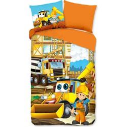 Good Morning Kinderdekbedovertrek "graafmachine" - Multi - (140x200/220 cm) - Katoen