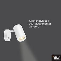 SLV 4024163190220 1000730 Wandlamp GU10 Wit - thumbnail