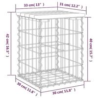 Tuinbank schanskorfontwerp 33x31x42 cm massief douglashout - thumbnail