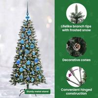 Kunstkerstboom met 150 LED Groen 120 cm PVC en Plastic en Staal - thumbnail