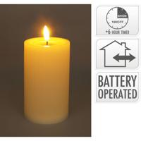 Led Kaars 7,5x15 centimeter Wit Outdoor - thumbnail