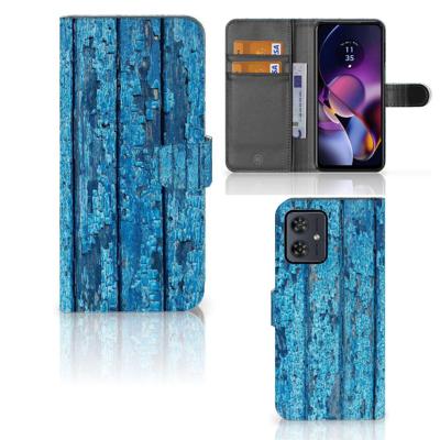 Motorola Moto G54 | Book Style Case | Wood Blue