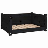 VidaXL Hondenmand 65,5x50,5x28 cm massief grenenhout zwart - thumbnail