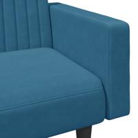 2-delige Loungeset fluweel blauw - thumbnail