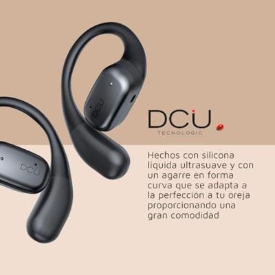 DCU TECNOLOGIC Draadloze OWS-hoofdtelefoon met luchtleidingstechnologie, zweetbestendig, dual-point-connectiviteit