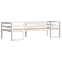 Kinderbedframe massief grenenhout wit 90x200 cm - thumbnail