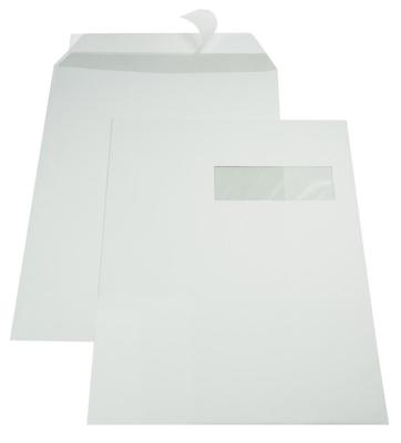 Gallery enveloppen ft 229 x 324 mm, venster rechts, stripsluiting, binnenzijde grijs, doos van 250 stuks Gallery enveloppen ft 229 x 324 mm, venster rechts, stripsluiting, binnenzijde grijs, doos van 250 stuks