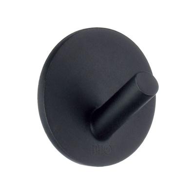 Haak Smedbo Xtra Design Mini Rond Zelfklevend Mat Zwart Smedbo