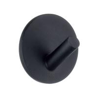 Haak Smedbo Xtra Design Mini Rond Zelfklevend Mat Zwart Smedbo - thumbnail