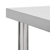 Keukenwerktafel met wielen 60x45x85 cm roestvrij staal - thumbnail