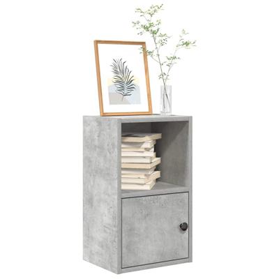 Boekenkast 31x24x52 cm bewerkt hout betongrijs