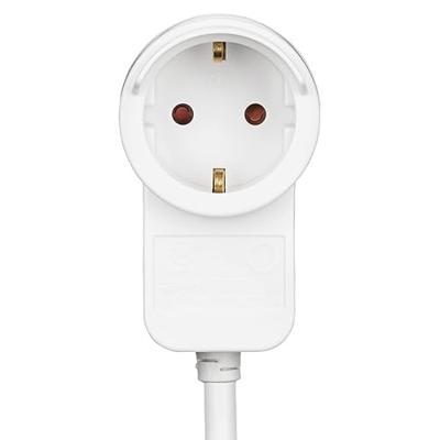Hama Geaarde Verlengkabel Powerplug Extra Stopcontact 3,0 M Wit - thumbnail