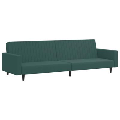 2-delige Loungeset fluweel donkergroen - thumbnail