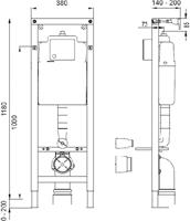 Ben Pro Flush smal inbouwreservoir incl. wandbevestiging en isolatiemat - thumbnail