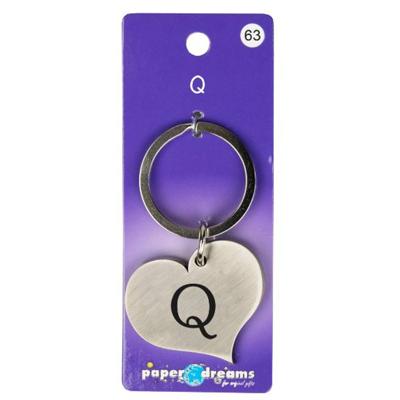 Hart sleutelhanger - Q
