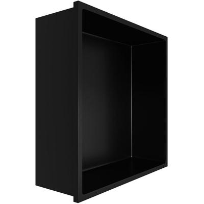 Inbouwnis Mat Zwart RVS 30x30x10 cm - Stijlvolle Wandopslag