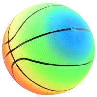 Johntoy fleurige bal regenboog met strepen maat 5 - thumbnail