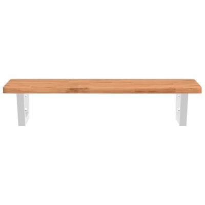 Badkamer wandschap staal en massief beukenhout