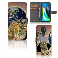 Motorola Moto G9 Play | E7 Plus | Telefoonhoesje | Met pasjeshouder | Roofdieren - thumbnail