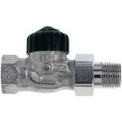 Heimeier radiatorafsluiter recht 1/2 inch vernikkeld