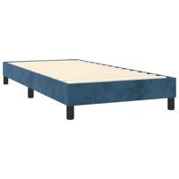 Boxspring met matras fluweel donkerblauw 100x200 cm - thumbnail