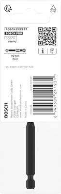Bosch Accessories 2608522524 2608522524 Kruis-bit Aandrijving: 1/4 (6,3 mm) Uitvoering: Kruiskop Phillips PH 2