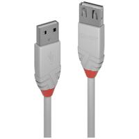 LINDY 36712 1 m USB 2.0 Type A verlengkabel, antraciet - thumbnail