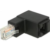 Delock RJ45 Netwerk Adapter [1x RJ45-stekker - 1x RJ45-bus] Zwart - thumbnail