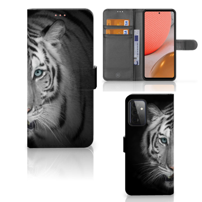 Samsung Galaxy A72 | Telefoonhoesje | Met pasjeshouder | Tijger Samsung Galaxy A72 | Telefoonhoesje | Met pasjeshouder | Tijger