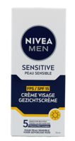 Nivea Men Sensitive Gezichtscrème SPF15 - thumbnail