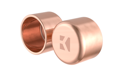 Kirchhoff Koperen eindkap, blank, 12 mm, 1 socket (5301) (2x) - 98920100