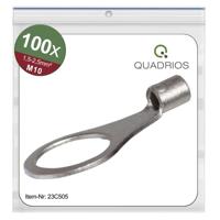 Quadrios 23C505 Ringkabelschoen Dwarsdoorsnede (max.): 2.5 mm² Schachtdiameter: 10.5 mm Ongeïsoleerd 100 stuk(s) - thumbnail