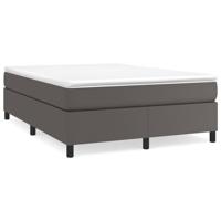 Boxspring met matras kunstleer grijs 160x200 cm - thumbnail