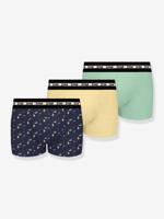 Set van 3 boxershorts voor jongens met gameboy-motief van Ecodim geel - thumbnail