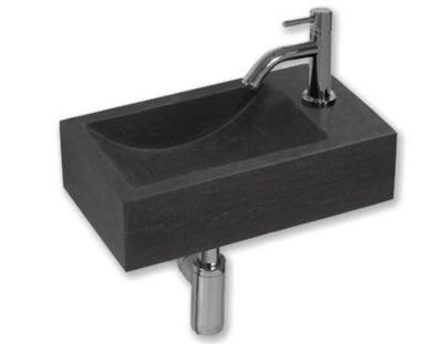 Fonteinset Compleet | Hardsteen | Hiroko 40x23x11 cm | Rechts | Chroom