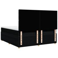 Boxspring met matras stof zwart 180x200 cm - thumbnail