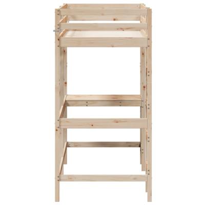 Hoogslaper met bureau massief grenenhout 75x190 cm - thumbnail