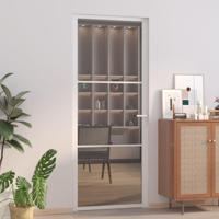VidaXL Binnendeur 83x201,5 cm esg-glas en aluminium wit - thumbnail
