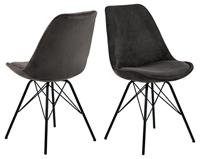 Bendt Eetkamerstoel 'Liva' Rib, kleur Antraciet - thumbnail