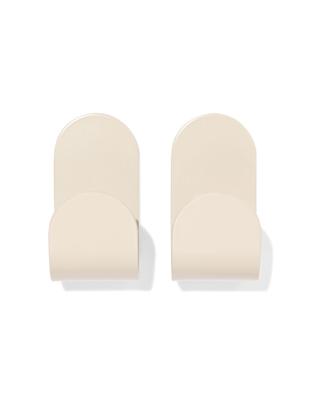 HEMA Plakhaken zand - 2 stuks (beige)