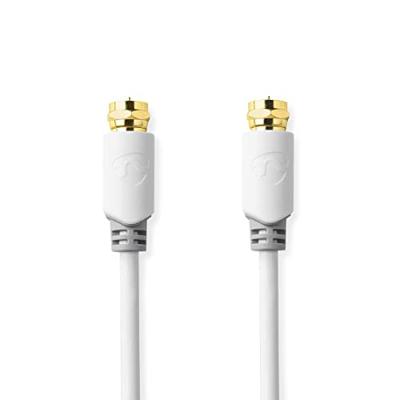 Nedis Satelliet- en Antennekabel | F-Male naar F-Male | 2 m | Wit | 1 stuks - CSBW41000WT20 CSBW41000WT20 Nedis Satelliet- en Antennekabel | F-Male naar F-Male | 2 m | Wit | 1 stuks - CSBW41000WT20 CSBW41000WT20