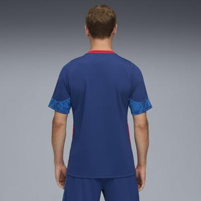 PUMA RB Leipzig Trainingsshirt 2025-2026 Blauw Donkerblauw Rood PUMA RB Leipzig Trainingsshirt 2025-2026 Blauw Donkerblauw Rood