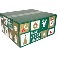 Kerstpakketdoos | Tegels | golfkarton | 35x32.5x17cm | Kerstmis | b | 10 stuks - thumbnail