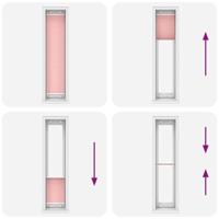 Pliss rolgordijn 40x200 cm stofbreedte 39,4 cm polyester roze - thumbnail