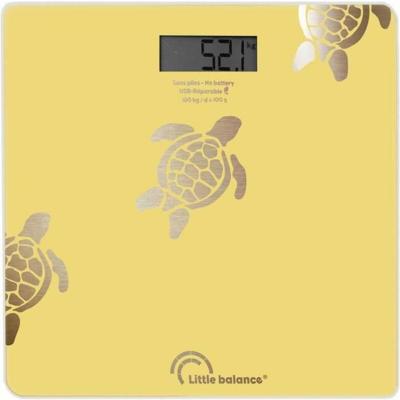 Personenweegschaal - LITTLE BALANCE - 8731 - Metallic zandschildpadden - USB-repareerbaar - 180 kg / 100 g - Geel Personenweegschaal - LITTLE BALANCE - 8731 - Metallic zandschildpadden - USB-repareerbaar - 180 kg / 100 g - Geel