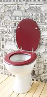 GELCO DESIGN Toiletzitting Dolce - Roestvrij stalen scharnieren - Gegoten hout - Kardinaalrood - thumbnail