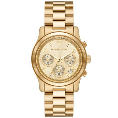 Michael Kors MK7323 Horloge Runway Chronograaf staal goudkleurig 38 mm