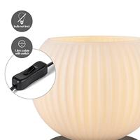 Light depot - tafellamp Credo rond messing - opaal glas - Outlet - thumbnail