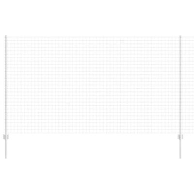 VidaXL Hek met paal zilver 1,4 x 10 m staal